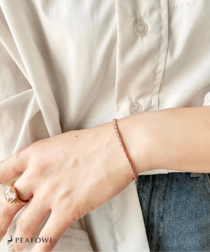 Cord Chain Bracelet - peafowl
