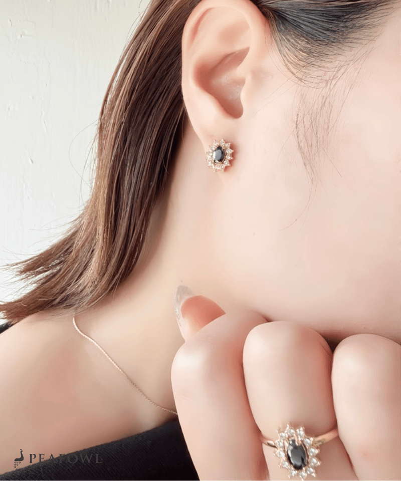 Crown Zircon Pierce - peafowl