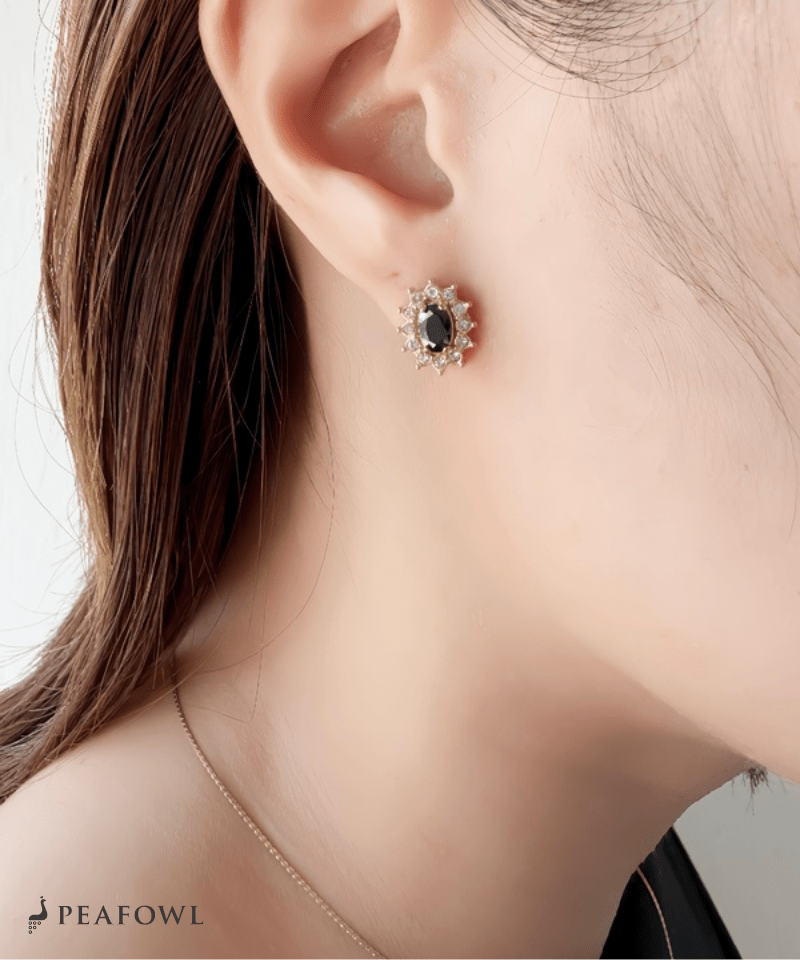 Crown Zircon Pierce - peafowl