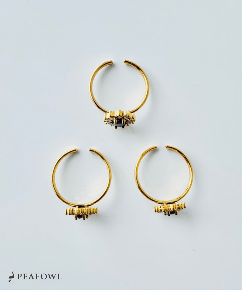 Crown Zircon Ring - peafowl