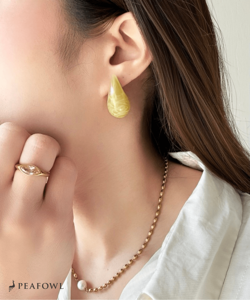 Drop Color Pierce - peafowl