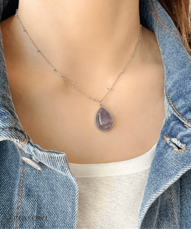 Drop Station Necklace - peafowl