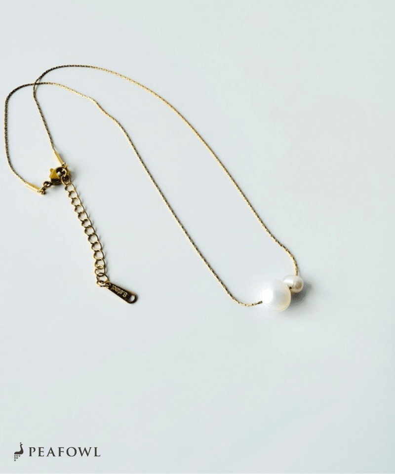 Duet Pearl Necklace - peafowl