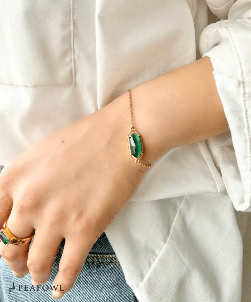 Elegant Claw Crystal Bracelet - peafowl
