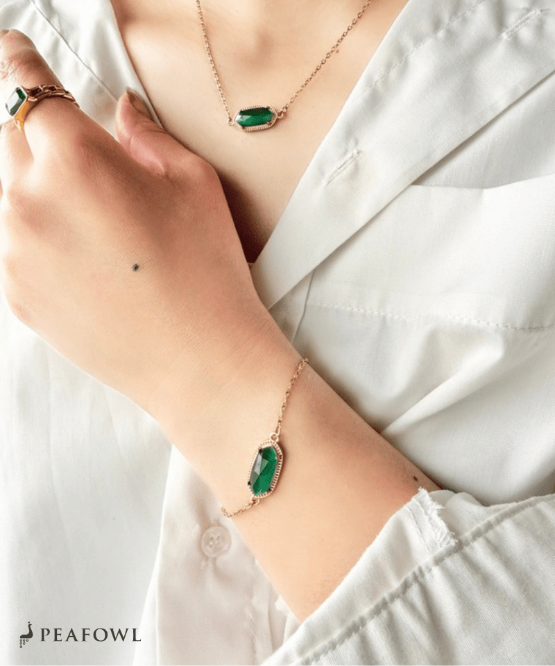 Elegant Claw Crystal Bracelet - peafowl