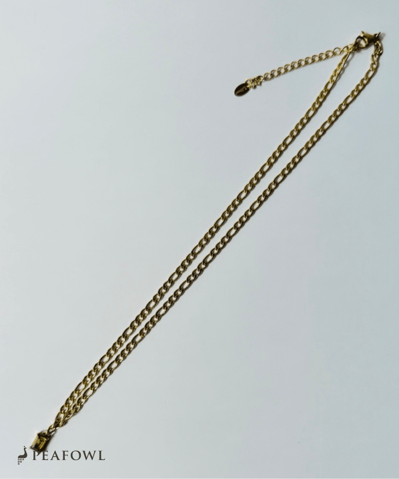 Emerald Grain Figaro Chain Necklace - peafowl