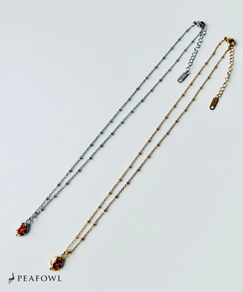 Irregular Zircon Pendant Necklace - peafowl