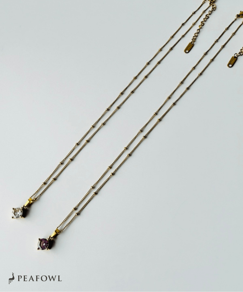 Luminous Round Necklace - peafowl