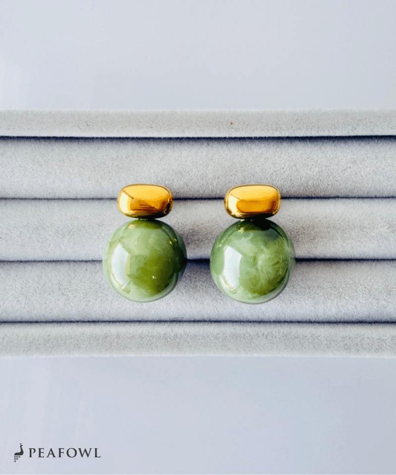Marble Ball Pierce - peafowl