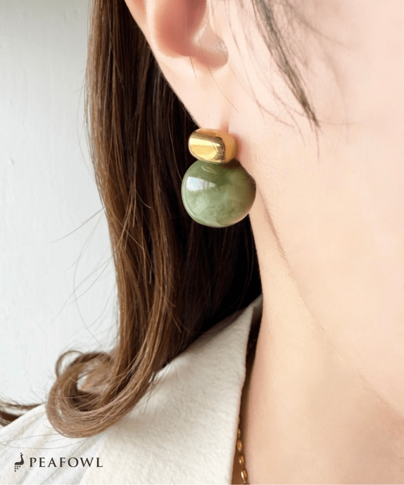 Marble Ball Pierce - peafowl