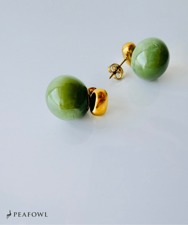 Marble Ball Pierce - peafowl