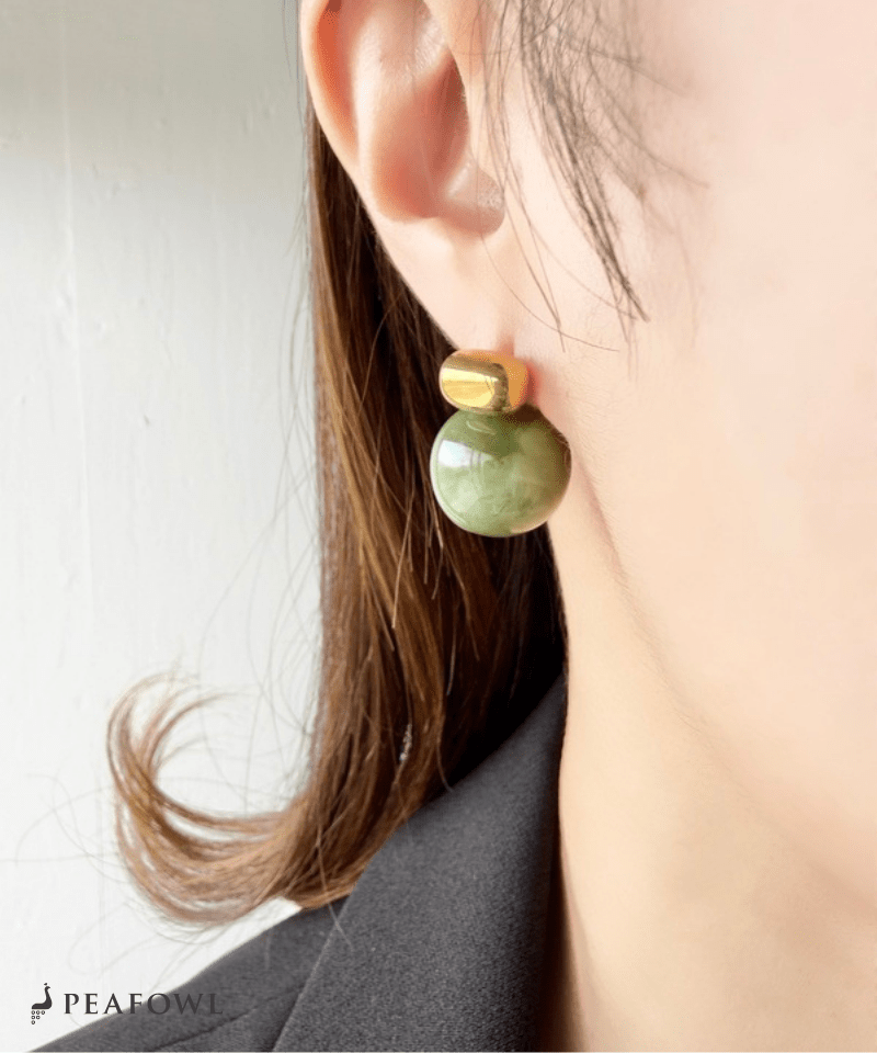 Marble Ball Pierce - peafowl