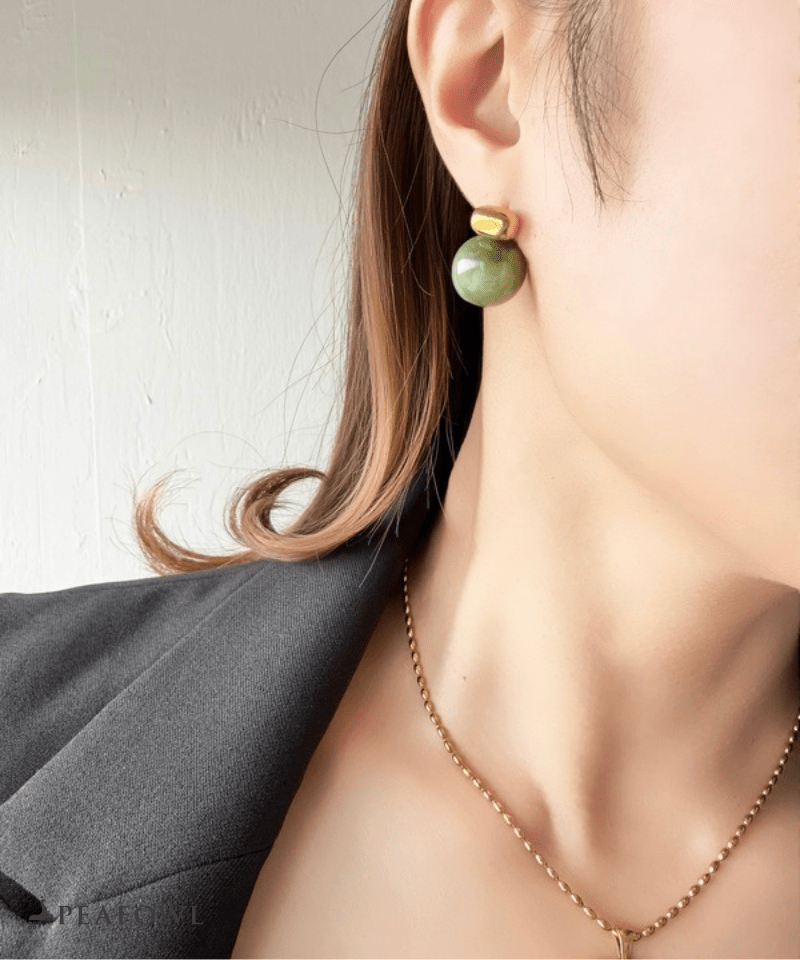 Marble Ball Pierce - peafowl