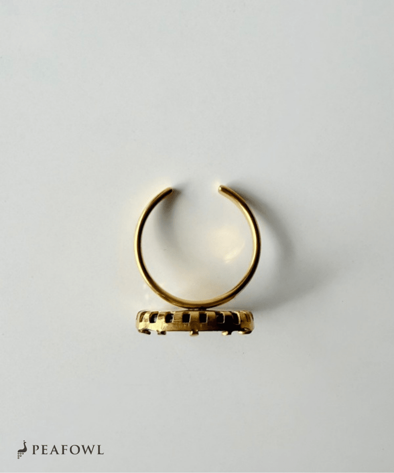 Marble Green Ring - peafowl