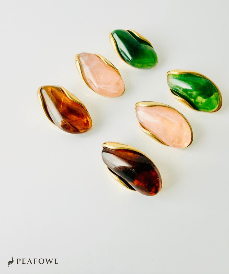 Marble Stone Pierce - peafowl