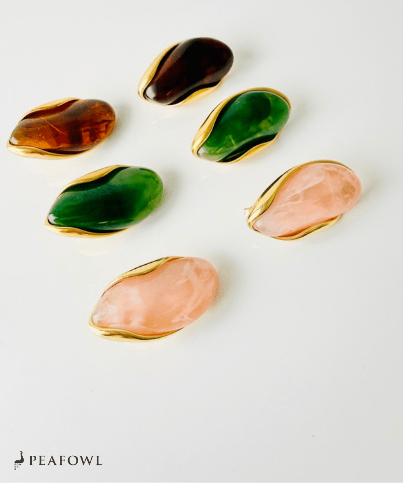 Marble Stone Pierce - peafowl