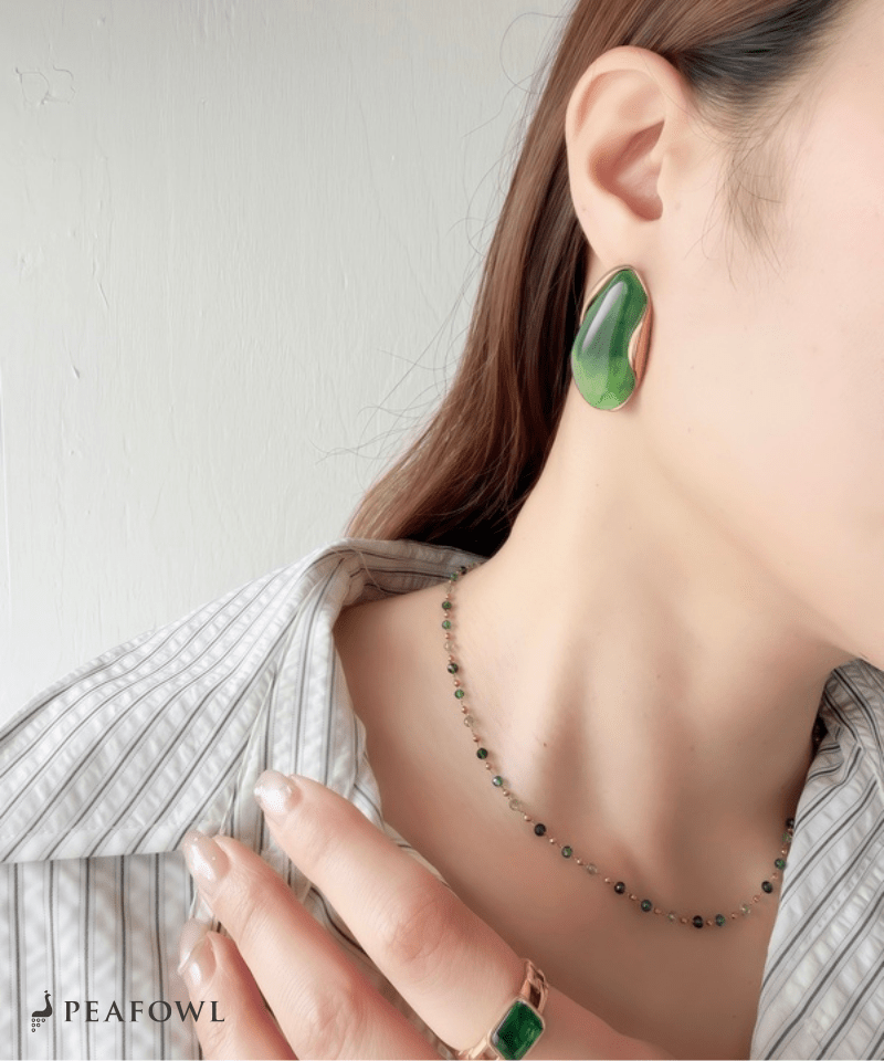 Marble Stone Pierce - peafowl