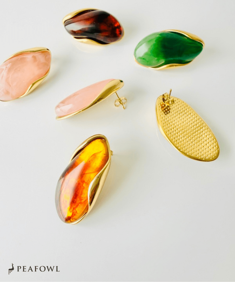 Marble Stone Pierce - peafowl
