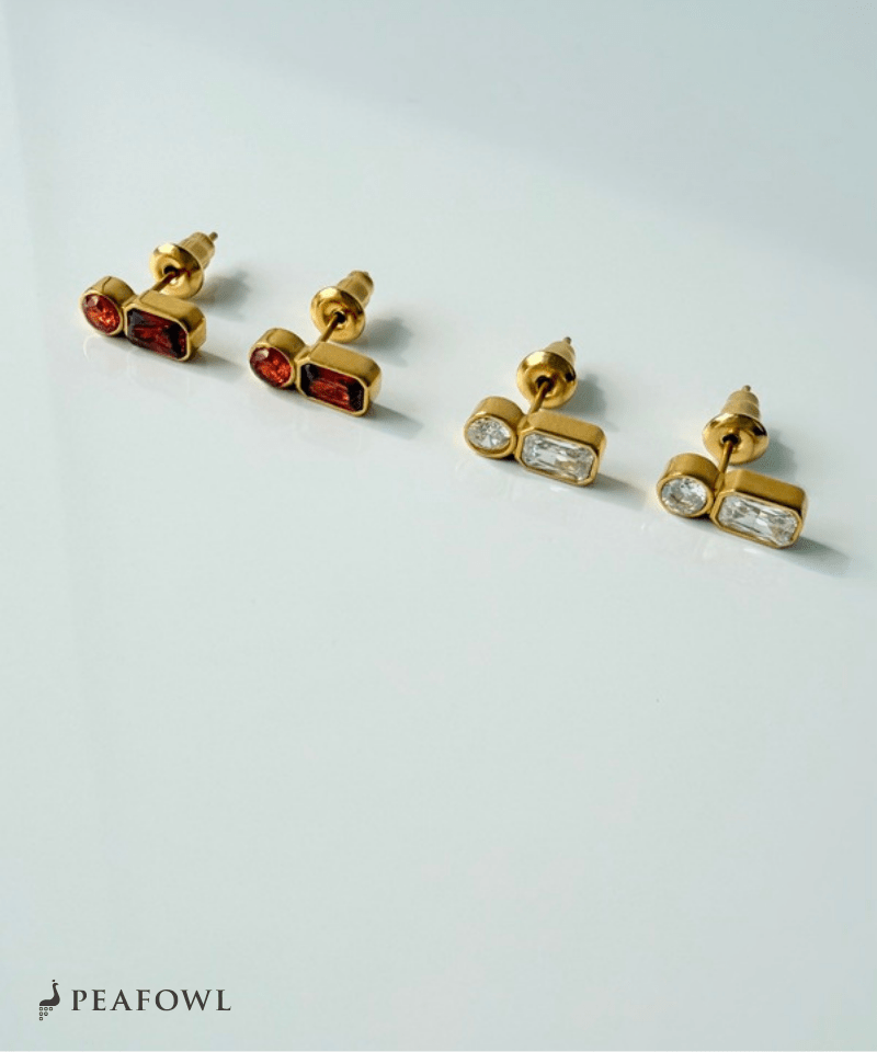 Mini Bottle Stone Pierce - peafowl
