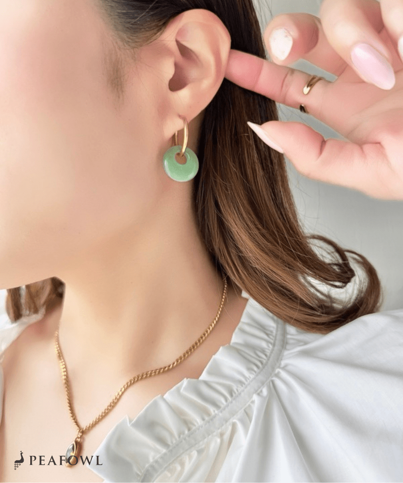 Nuance Stone Circle Pierce - peafowl
