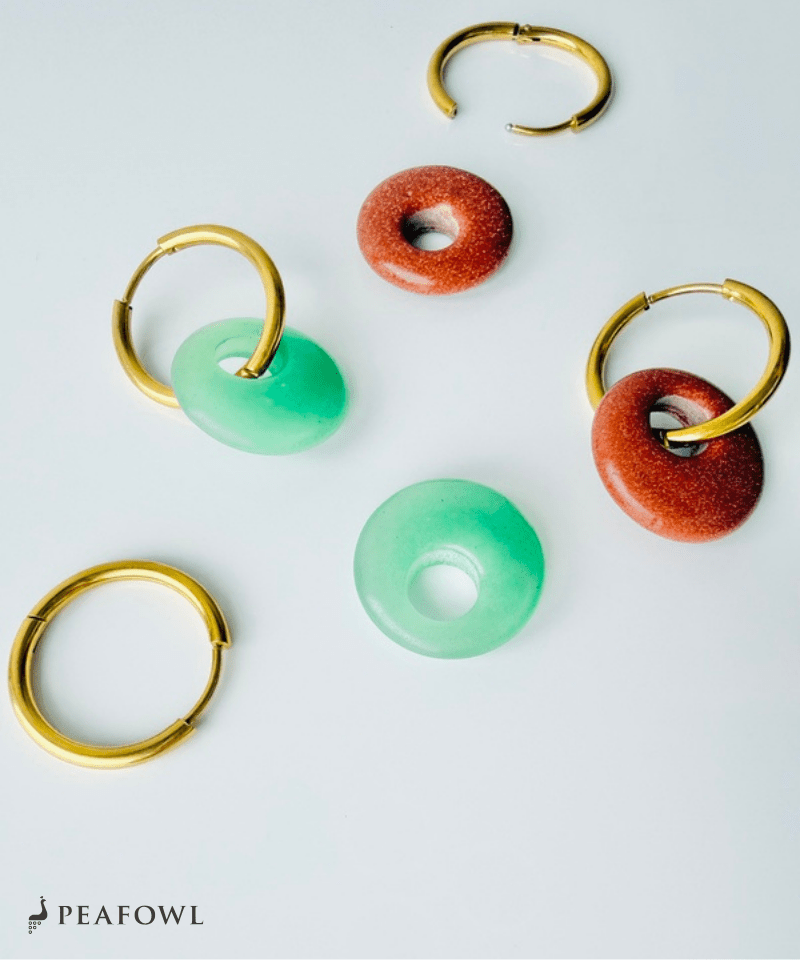 Nuance Stone Circle Pierce - peafowl