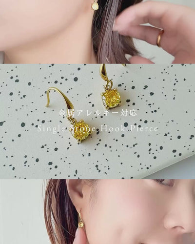 Single Stone Hook Pierce