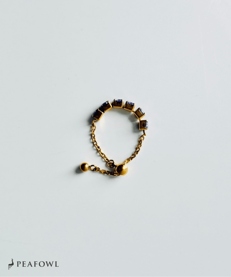 Purple Zircon Slider Ring - peafowl
