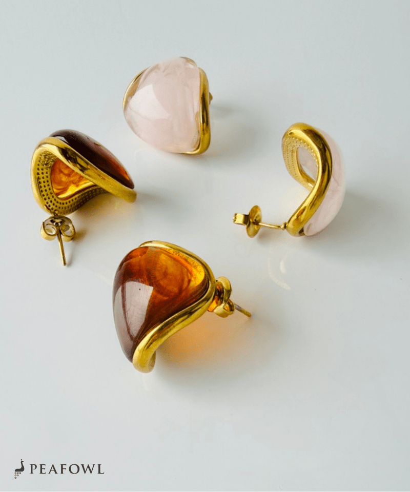Soft Nuance Stone Pierce - peafowl