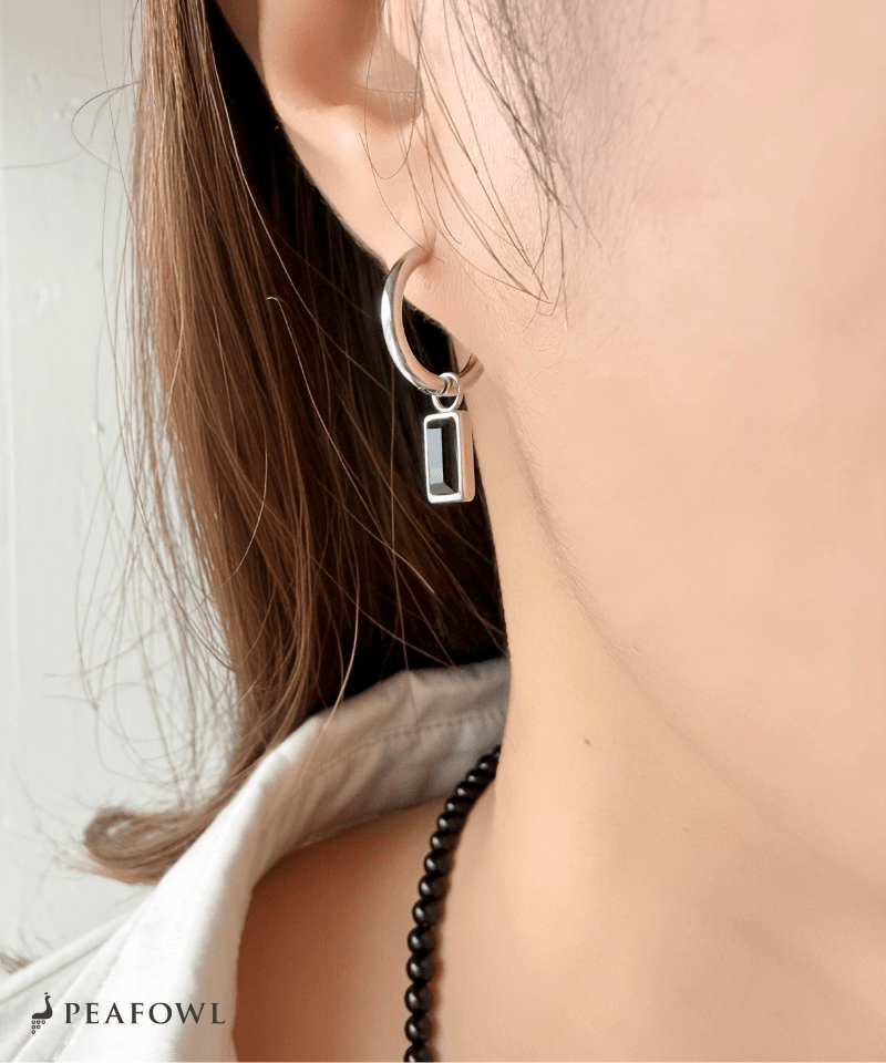 Stone Charm Pierce - peafowl
