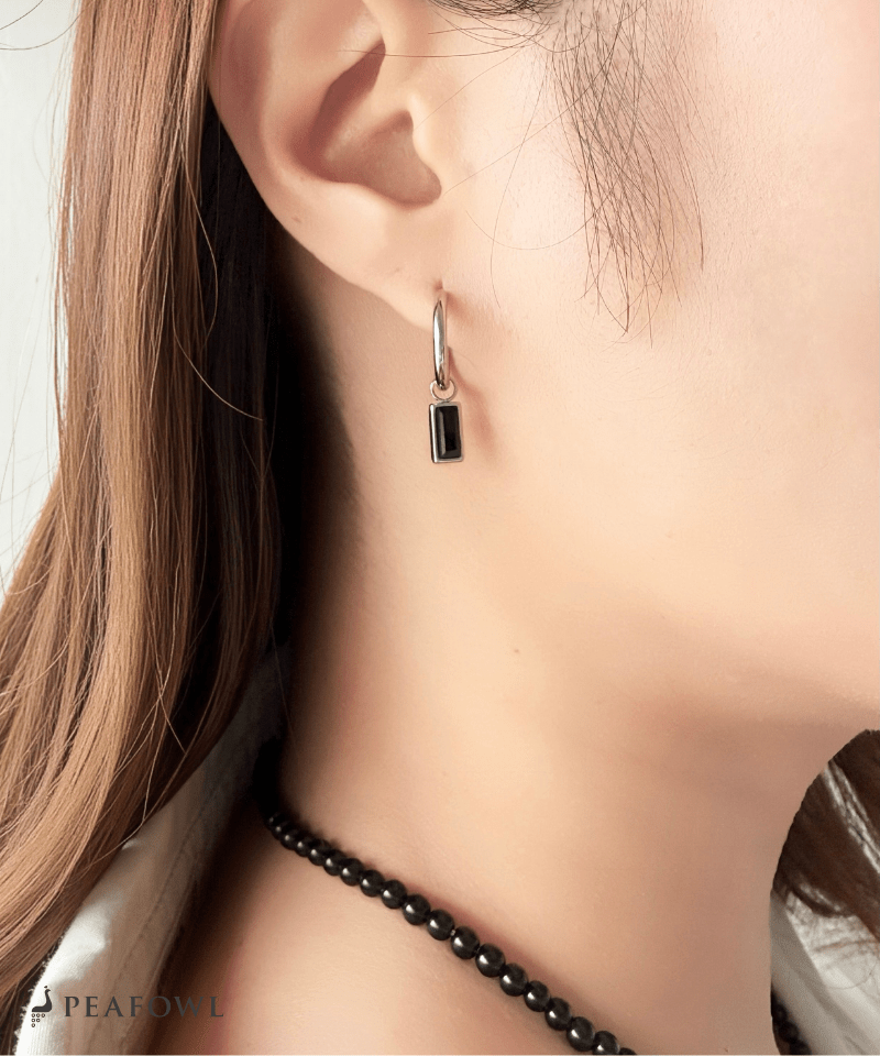 Stone Charm Pierce - peafowl