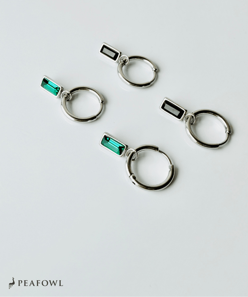 Stone Charm Pierce - peafowl