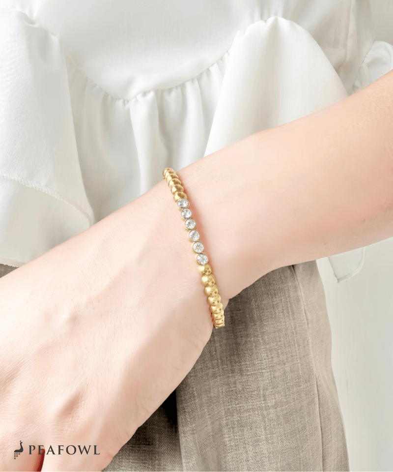 Stone Link Bangle - peafowl