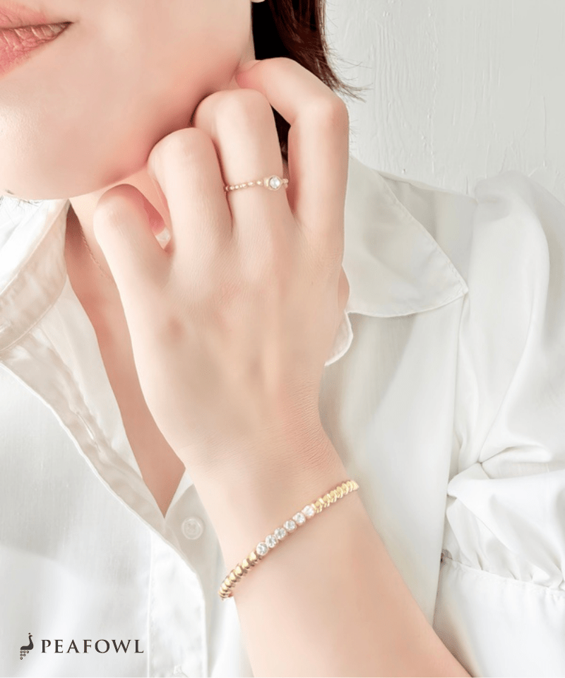 Stone Link Bangle - peafowl