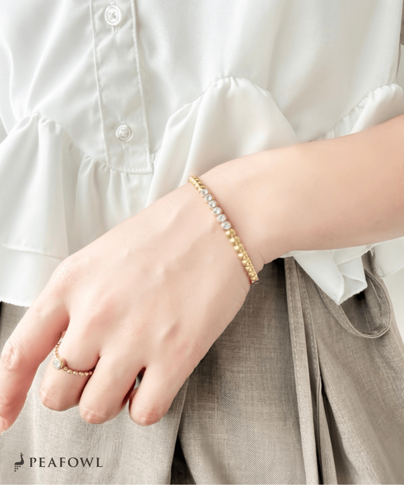 Stone Link Bangle - peafowl