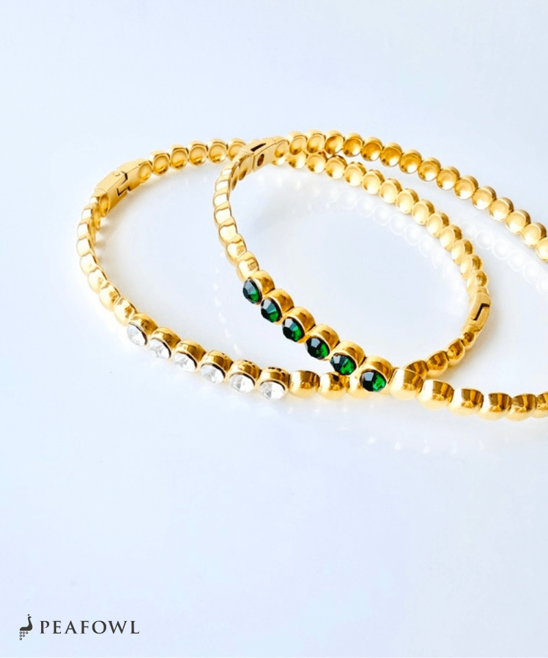 Stone Link Bangle - peafowl