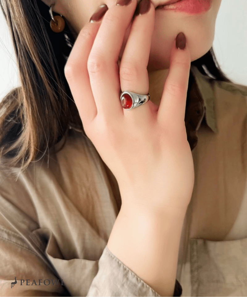 Urban Stone Ring - peafowl
