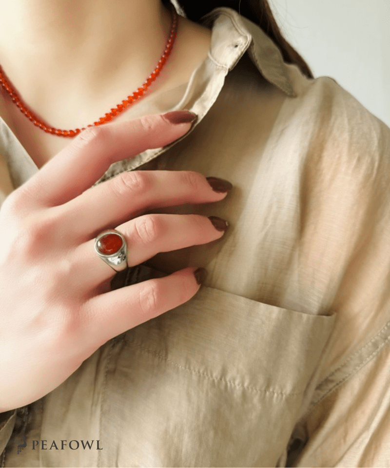 Urban Stone Ring - peafowl