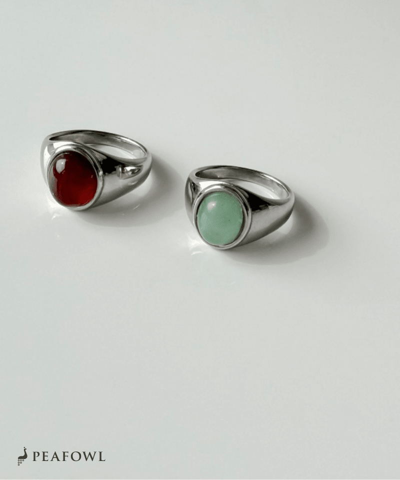 Urban Stone Ring - peafowl