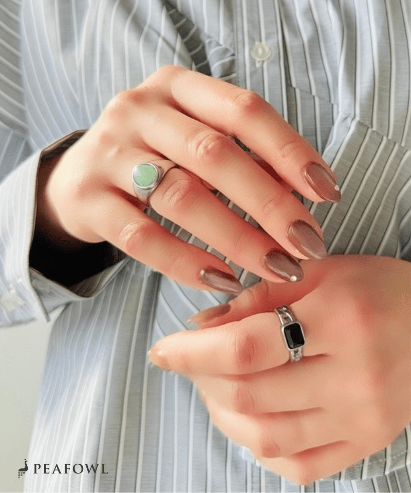 Urban Stone Ring - peafowl