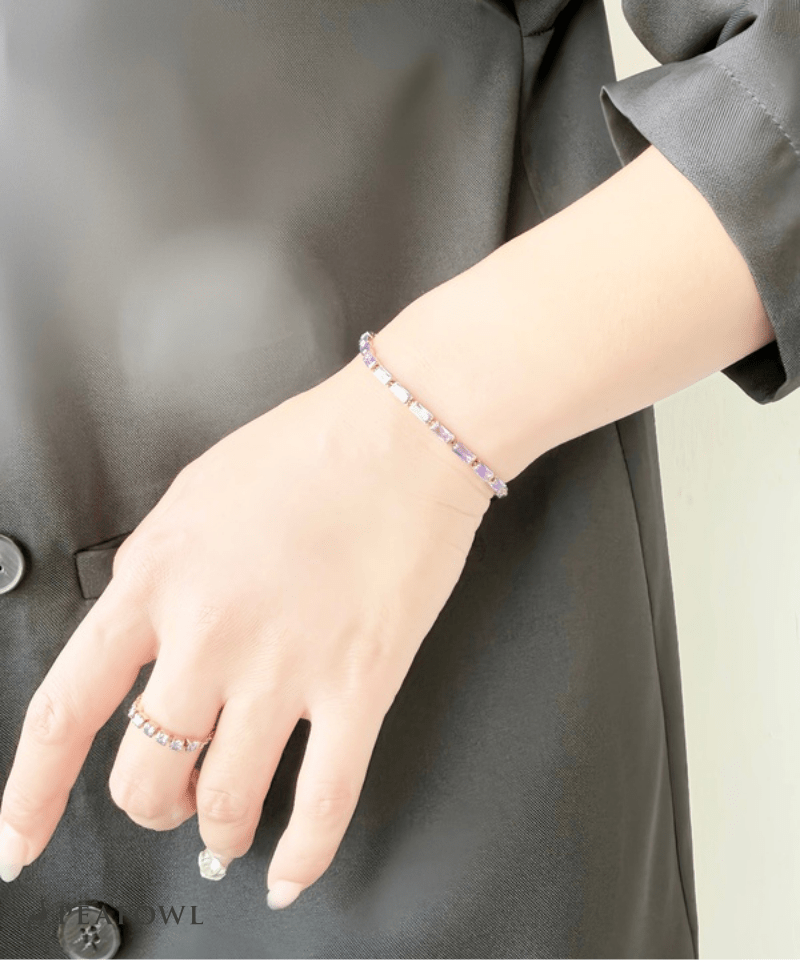 Zircon Cube Bracelet - peafowl