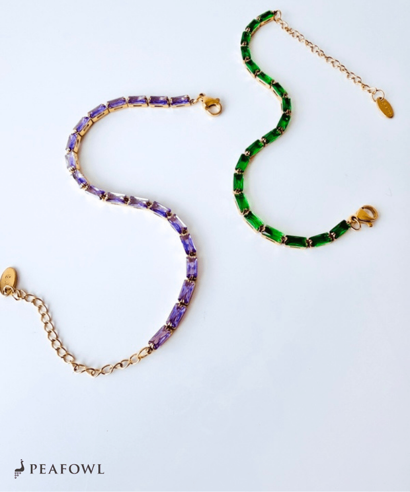 Zircon Cube Bracelet - peafowl