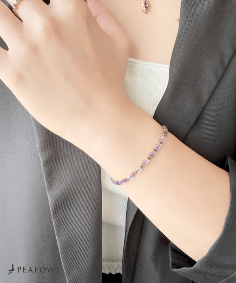 Zircon Cube Bracelet - peafowl