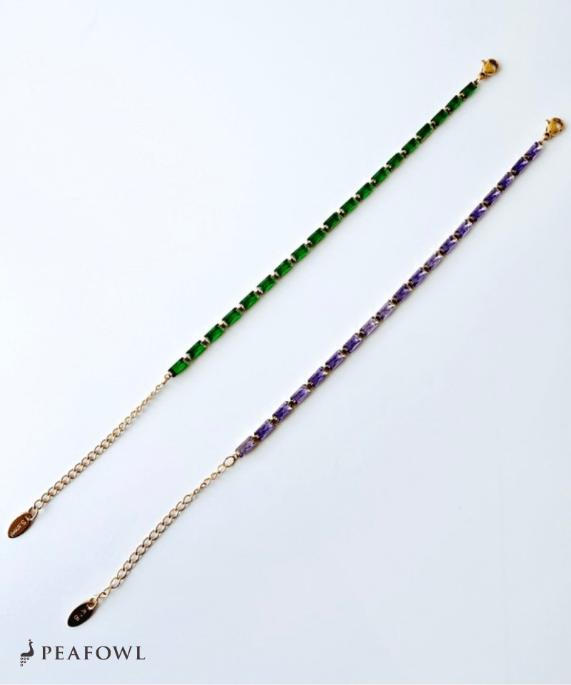 Zircon Cube Bracelet - peafowl
